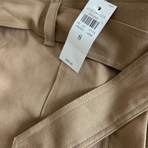 Ann Taylor Belted Culotte/ cropped dress Pants camel